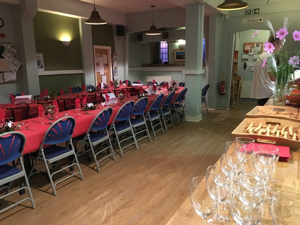 room set up ready for banquet