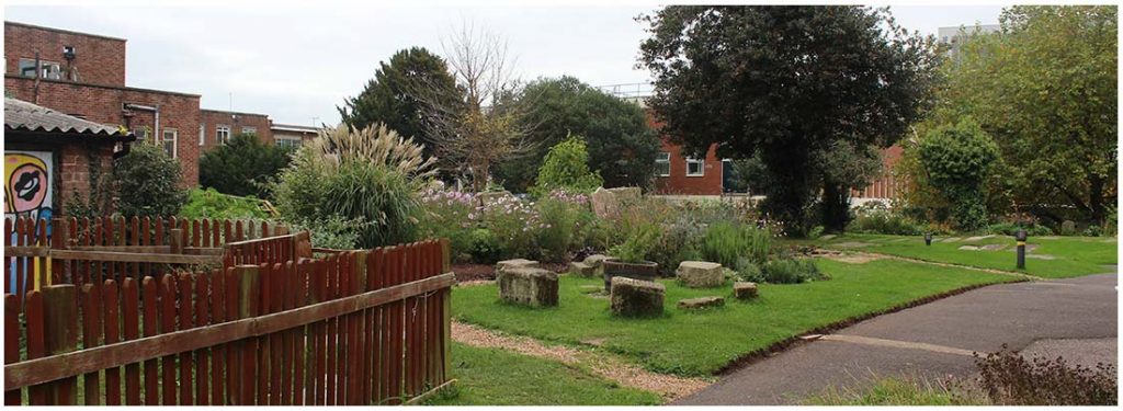 Flowers in the garden at St Sidwells