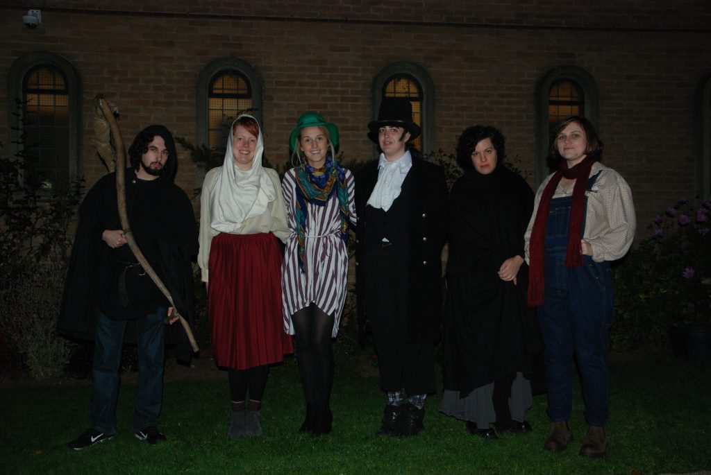 The brilliant cast of our St Sidwell’s Halloween Heritage Spooky Tours