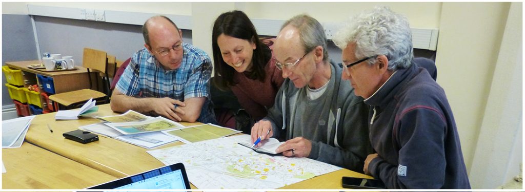 volunteers researching some history at St Sidwells