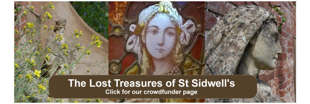st sidwella, and stone carved figures part of the lost treasures of st sidwells.